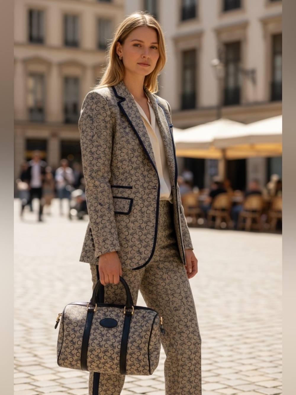 CELINE C Macadam Hand Bag
Canvas Navy